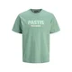 JACK & JONES Majica Amalfi kremna / meta / pastelno zelena