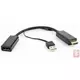 Adapter HDMI to DP, USB charging