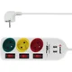 shumee Podaljšek, stikala 1,5 m USB 5 vtičnic, bel