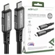 AceFast C1-09 USB-C/USB-C USB4 PD3.1 5A kabel 1m - sivo-črn