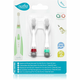 Nuvita Sonic Clean&Care Replacement Brush Heads nadomestne glave za sonično baterijsko zobno ščetko za dojenčke Sonic Clean&Care Medium Red/Green 2 kos