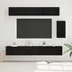 Set TV komoda s ladicama 6 pcs Crni hrast Konstruirano drvo