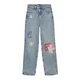 Tommy Jeans Kavbojke LAYLA mornarska/moder denim/rubin rdeča/off-bela
