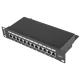Lanberg PATCH PANEL 12PORT 1U 10 CAT.6 FTP ZAŠČITEN ČRN