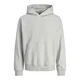 JACK & JONES Majica JCOINTERLUDE pegasto siva/bela