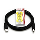 Logo Kabel USB (2.0), USB A moški - USB B moški, 3 m, črn