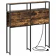 Vidaxl Skladiščni naslon s shranjevanjem Dimljeni hrast