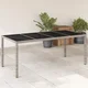 vidaXL vidaXL Vrtna miza s stekleno ploščo sv. siva 190x90x75 cm poli ratan, (21095714)