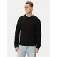 Tommy Jeans Pulover Flag DM0DM23405 Črna Regular Fit
