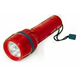 RX4051#03428 svetilka profesionalna 3LED 2 D cell battery prosojna rdeča