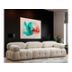 Krem sofa od bouclé tkanine 288 cm Bubble – Artie