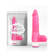 Luv Pleaser Vibrator sa testisima, 20 cm, Roze