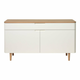 Nizka komoda iz lesa belega hrasta Unique Furniture Amalfi