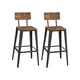 Songmics Set barskih stolov 2 kosa 454x454x1022 cm rjava črna