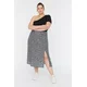 Trendyol Curve Black Slit Woven Viscose Skirt