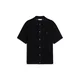 TOMMY HILFIGER Pletena jopa Relaxed Pointelle Short Sleeve With črna