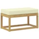 Vidaxl Zunanji stolček klop Bela 80 x 43 x 45 cm Masiven les akacije