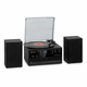 Auna Oakland DAB Plus, retro stereo sistem, DAB+/FM, funkcija BT, vinil, predvajalnik CD, predvajalnik kaset. vključno z zvočniki