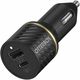 OtterBox USB-C(18W) and USB-A(12W) Fast Charge Dual Port Car Charger, Black (78-52545)