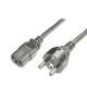 Digitus Električni priključni kabel [1x -vtič C14 - 1x vtič z zaščitenimi kontakti] 1.20 m črn Dig