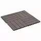 Pločice za decking 22 pcs Tamno smeđa 30 x 30 cm