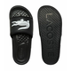 Japanke Lacoste Croco Dualiste Synthetic Logo Strap Slides - black/white