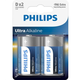 Philips LR20E2B/10 - 2 kmd Alkalna baterija D ULTRA ALKALINE 1,5V