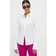 Košulja Pinko za žene, boja: bijela, regular, s klasičnim ovratnikom