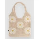 Blue Tomato Crochet Torbica dark beige w daisy