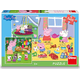 Dino Puzzle Peppa Pig na počitnicah 3x55 kosov