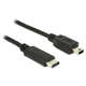 DELOCK Kabel USB Type-C™ 2.0 moški USB 2.0 Type Mini-B moški 0,5 m črn