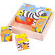Bigjigs Toys Obrázkové kocky kubusy Safari 9 kociek