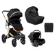 KikkaBoo Kolica Irene premium 3in1 set sa I-SIZE autosedištem i tvrdom korpom Black (KKB11251)
