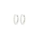 Pilgrim Uhani Kalia srebrna/biserno bela
