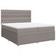 vidaXL vidaXL Box spring postelja z vzmetnico taupe 200x200 cm blago, (21306275)