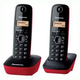 Panasonic KX-TG1612, DECT telefon, Spikerfon, 50 unosi, Identifikacija poziva, Crno, Crveno