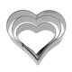 3-piece cookie cutter set, 4 cm, 5 cm, 6 cm, Heart - Westmark
