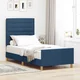 vidaXL vidaXL Postelja Modra 90x190 cm Tkanina, (22049069)