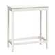 Vidaxl Barska miza bela 100x50x110 cm trdna borovina