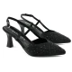 Mona shoes Ženske sandale na štiklu, Crne