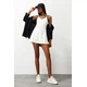 Trendyol White Piping Detail 2 Layered Tennis Knitted Sports Dress With Shorts