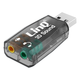 LINQ Zunanja zvocna kartica USB na 2x 3,5 mm prikljucek, zvocni mikrofon, LinQ črna, (20826648)