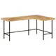 Vidaxl Pisalna miza 165x110x77 cm trden mangov les in železo