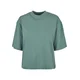Womens Organic Oversized T-Shirt with White Leaf