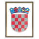 Grb Republike Hrvatske, drveni okvir, 35x50 cm