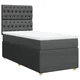Vidaxl Box spring postelja z vzmetnico temno siva 90x190 cm blago