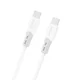 DUDAO Kabel z silikonskim oplaščanjem USB-C L25SC 60 W, 2 m – bel
