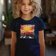 Camiseta Majica sa štampanim printom Cam 843, Dečija, Tamnoplava