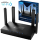Wi-Fi router PNI WR3000, LAN/WAN, Wi-Fi 6, Mesh Wi-Fi router, 802.11ax, 160MHz, MU-MIMO, crni