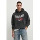 Bombažen pulover The Kooples moški, siva barva, s kapuco, HSWE30005K